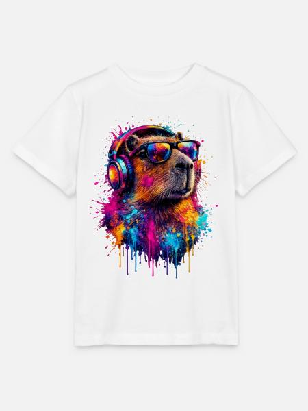 Capybara - Stanley/Stella Kinder T-Shirt MINI CREATOR - Weiß