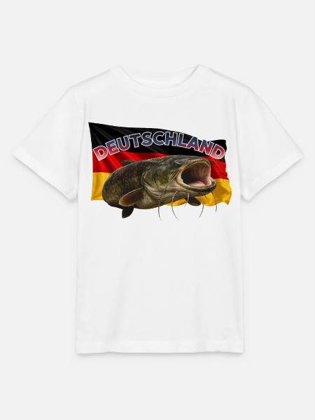 Wels Angeln Deutschland - Rhein Monster - Stanley/Stella Kinder T-Shirt MINI CREATOR  - Weiß