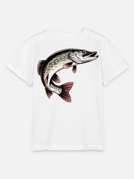 Raubfisch Hecht - Stanley/Stella Kinder T-Shirt MINI CREATOR - Weiß