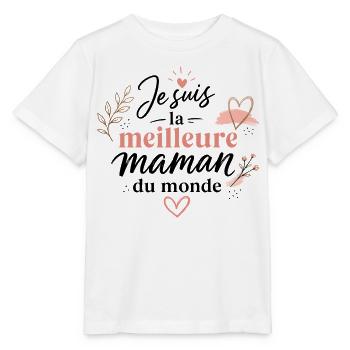 Je suis la meilleure maman du monde - T-shirt bio MINI CREATOR Stanley/Stella Enfant - blanc - Devant - Maike (125cm)