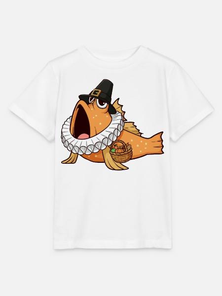 Kawaii Schlammspringer – Thanksgiving - Stanley/Stella Kinder T-Shirt MINI CREATOR - Weiß