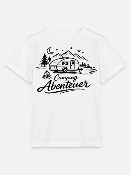 Camping Abenteuer  - Stanley/Stella Kinder T-Shirt MINI CREATOR  - Weiß
