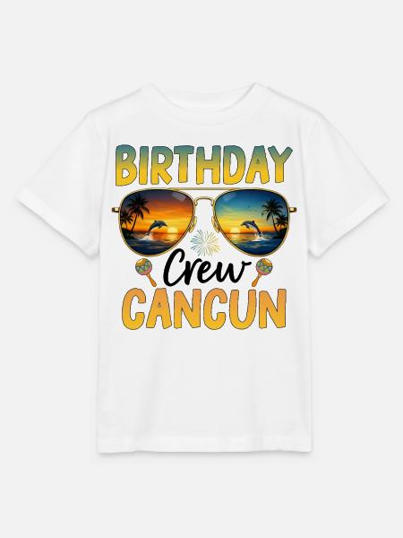 Birthday Crew Cancun - Stanley/Stella Kinder T-Shirt MINI CREATOR - Weiß