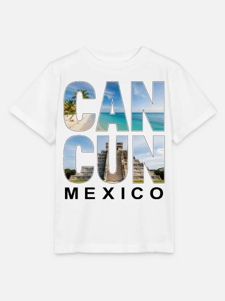 Cancun Mexico - Stanley/Stella Kinder T-Shirt MINI CREATOR  - Weiß