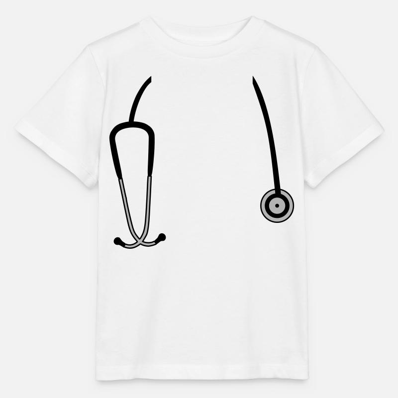 stethoscope - Stanley/Stella MINI CREATOR Kids’ T-Shirt - white