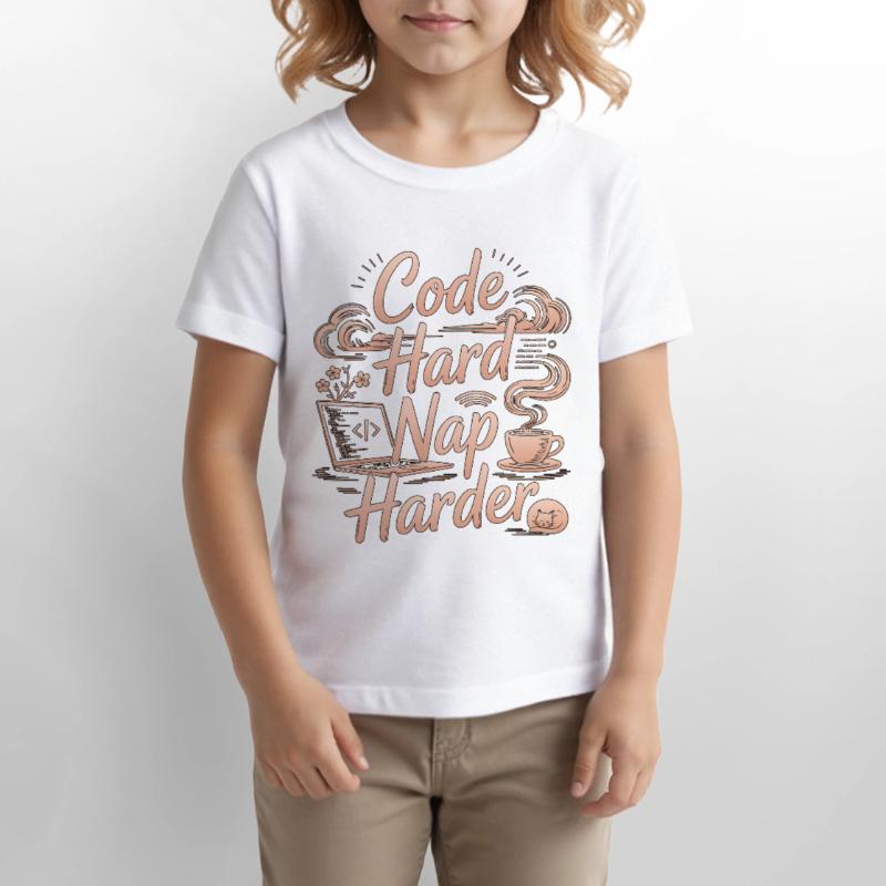 Remote Developer Code Hard Nap Harder Remote Coder Stanley/Stella Kinder T-Shirt MINI CREATOR 