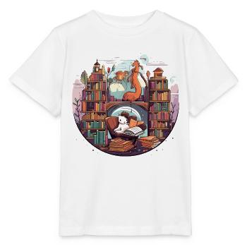 Dragon Library Reading Room Adventure - Stanley/Stella MINI CREATOR Kids’ T-Shirt - white - Front - Maike (125cm)