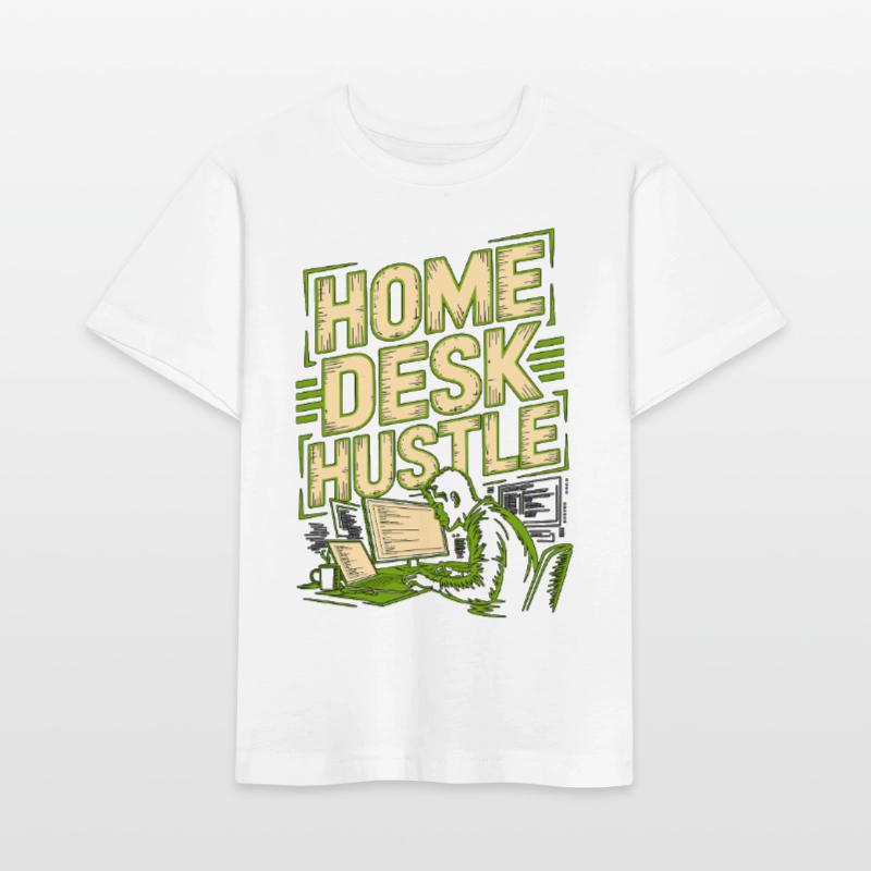 Remote Developer Home Desk Hustle Remote Coder Stanley/Stella Kinder T-Shirt MINI CREATOR 