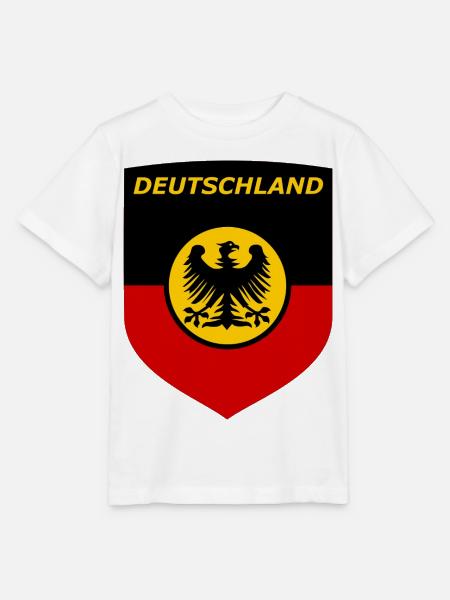 Deutschland Schildflagge mit Adler - Stanley/Stella Kinder T-Shirt MINI CREATOR - Weiß