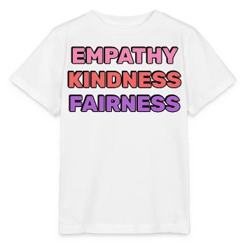 Empathy Kindness Fairness  - Stanley/Stella MINI CREATOR Kids’ T-Shirt - white - Front - Maike (125cm)