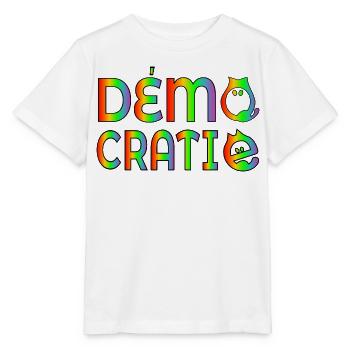 Chats Démocratie - T-shirt bio MINI CREATOR Stanley/Stella Enfant - blanc - Devant - Maike (125cm)