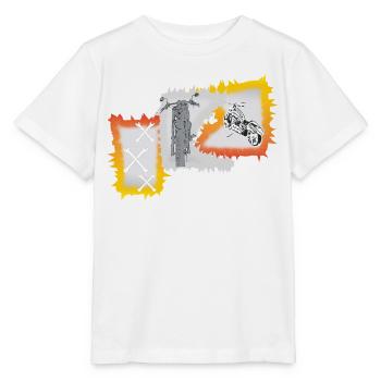 Motorrad Werkstatt Motorradfahrer Schrauber - Stanley/Stella Kinder T-Shirt MINI CREATOR  - Weiß - Vorne - Maike (125cm)