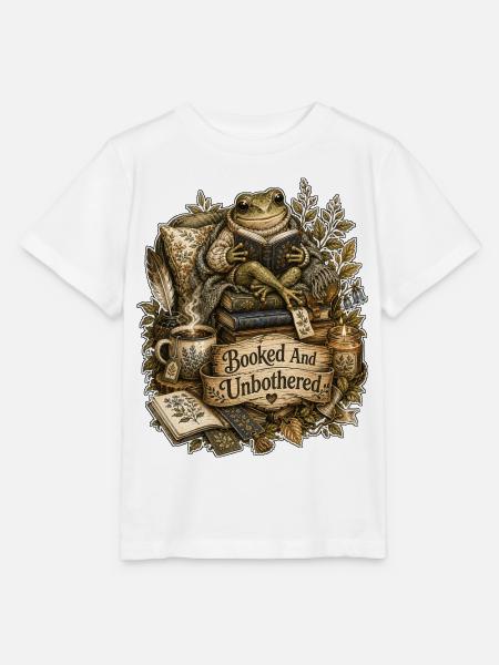 Booked And Unbothered Frosch - Stanley/Stella Kinder T-Shirt MINI CREATOR - Weiß
