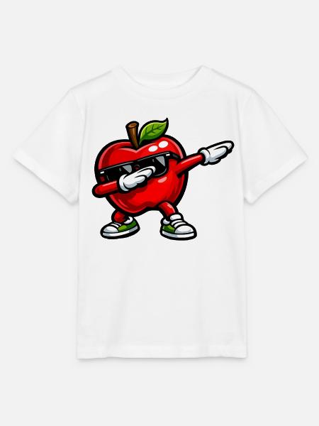 Dabbing Roter Apfel - Stanley/Stella Kinder T-Shirt MINI CREATOR - Weiß