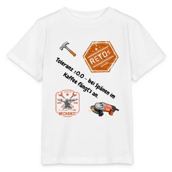 Mechaniker Stempelwerkstatt Vintage-Design - Stanley/Stella Kinder T-Shirt MINI CREATOR  - Weiß - Vorne - Maike (125cm)