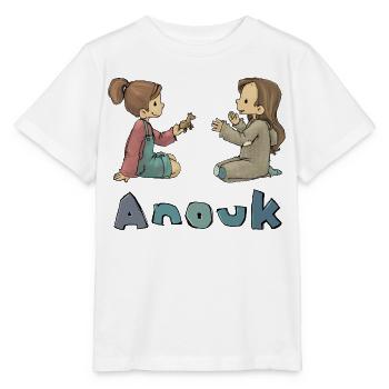 Anouk Mit Freundin Beim Spielen - Stanley/Stella Kinder T-Shirt MINI CREATOR  - Weiß - Vorne - Maike (125cm)