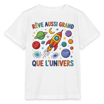 Rêve Aussi Grand Que L'Univers Espace - T-shirt bio MINI CREATOR Stanley/Stella Enfant - blanc - Devant - Maike (125cm)