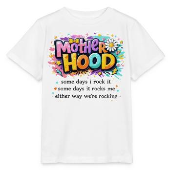 Groovy Retro Motherhood – The Life of Mom Rock - Stanley/Stella MINI CREATOR Kids’ T-Shirt - white - Front - Maike (125cm)