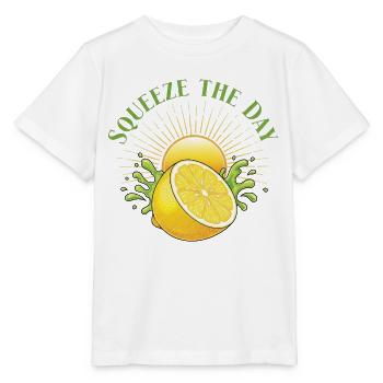Pressez le jour Lemon Splash - T-shirt bio MINI CREATOR Stanley/Stella Enfant - blanc - Devant - Maike (125cm)