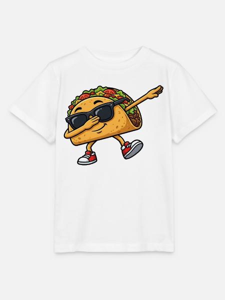 Dabbing Taco - Stanley/Stella Kinder T-Shirt MINI CREATOR  - Weiß