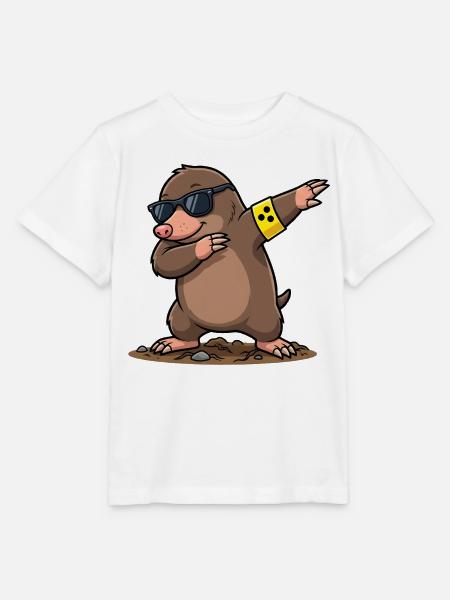 Dabbing Maulwurf - Stanley/Stella Kinder T-Shirt MINI CREATOR - Weiß