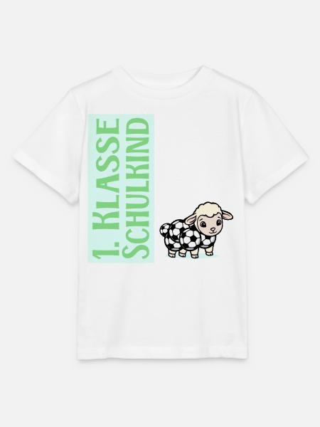 Schulkind Fußball - Einschulung Schafe - Stanley/Stella Kinder T-Shirt MINI CREATOR - Weiß
