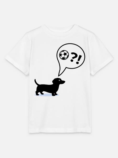 Dackel Hunde Fußball - Stanley/Stella Kinder T-Shirt MINI CREATOR - Weiß