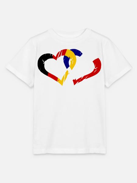 Buntes Pinselherz - Stanley/Stella Kinder T-Shirt MINI CREATOR  - Weiß