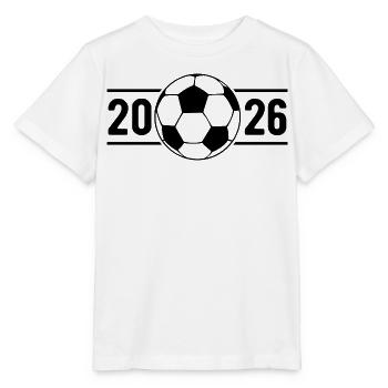 Fußball Banner 2026 - Stanley/Stella Kinder T-Shirt MINI CREATOR  - Weiß - Vorne - Maike (125cm)