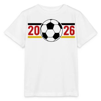 Fußball Banner 2026 - Stanley/Stella Kinder T-Shirt MINI CREATOR  - Weiß - Vorne - Maike (125cm)