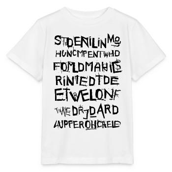 Silent Mind – Twisted Typography of Madness - Stanley/Stella MINI CREATOR Kids’ T-Shirt - white - Front - Maike (125cm)