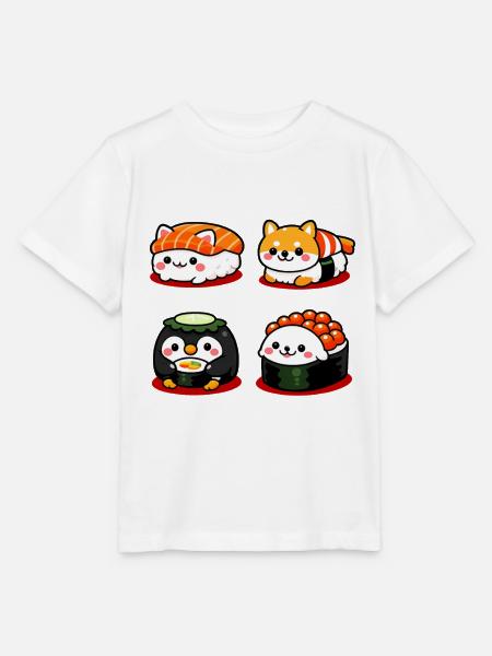 Kawaii Sushi Crew - Stanley/Stella Kinder T-Shirt MINI CREATOR - Weiß