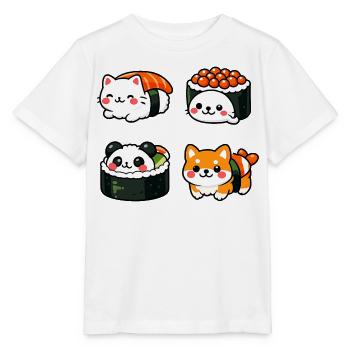 Kawaii Sushi Tierchen Kollektion - Stanley/Stella Kinder T-Shirt MINI CREATOR  - Weiß - Vorne - Maike (125cm)
