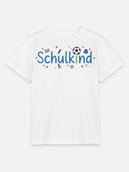 Schulkind Fußball Sterne Schulanfang 2026 - Stanley/Stella Kinder T-Shirt MINI CREATOR - Weiß
