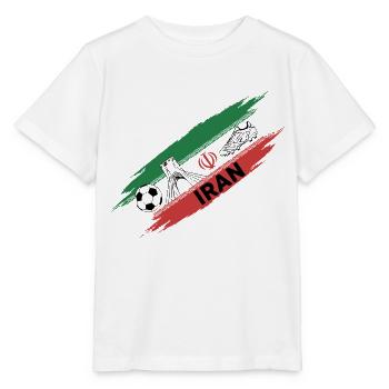 Iran Football Fan Trikot Iran Soccer Soccer - Stanley/Stella Kinder T-Shirt MINI CREATOR  - Weiß - Vorne - Maike (125cm)