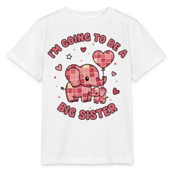 Révélation du sexe Je vais être un bébé de grande sœur - T-shirt bio MINI CREATOR Stanley/Stella Enfant - blanc - Devant - Maike (125cm)
