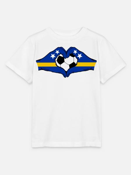 Curacao Flagge Hände Herzform - Stanley/Stella Kinder T-Shirt MINI CREATOR - Weiß