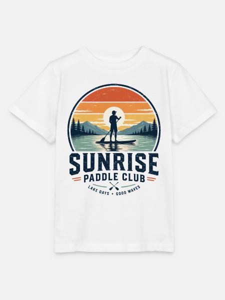Sunrise Paddle Club SUP Shirt - Stanley/Stella Kinder T-Shirt MINI CREATOR  - Weiß