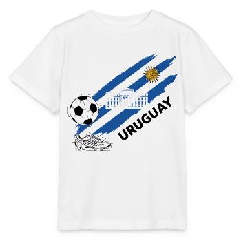 Uruguay Fußball Uruguay Fußball-Fantrikot - Stanley/Stella Kinder T-Shirt MINI CREATOR  - Weiß - Vorne - Maike (125cm)