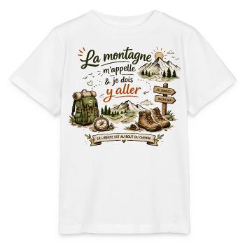 Aventure Montagne Liberté et Randonnée - T-shirt bio MINI CREATOR Stanley/Stella Enfant - blanc - Devant - Maike (125cm)