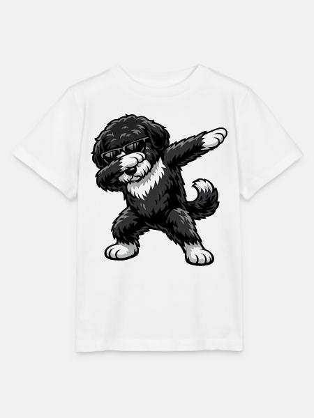 Dabbing Portugiesischer Wasserhund - Stanley/Stella Kinder T-Shirt MINI CREATOR - Weiß