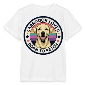 Labrador-Liebhaber, geboren zum Apportieren - Stanley/Stella Kinder T-Shirt MINI CREATOR  - Weiß - Vorne - Maike (125cm)