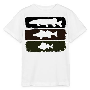 Pike Zander Perch - Stanley/Stella MINI CREATOR Kids’ T-Shirt - white - Front - Maike (125cm)