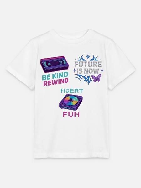 Zukunft Jetzt Retro Tape Design - Stanley/Stella Kinder T-Shirt MINI CREATOR - Weiß