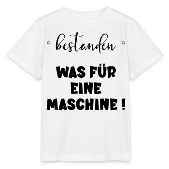 Abschluss Bestanden - Maschine - Stanley/Stella Kinder T-Shirt MINI CREATOR  - Weiß - Vorne - Maike (125cm)