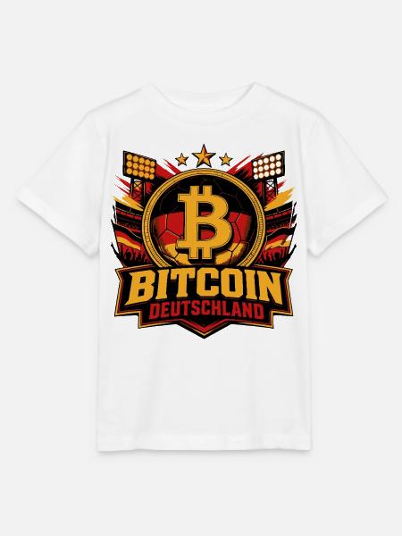 Bitcoin Deutschland Fußball Krypto  - Stanley/Stella Kinder T-Shirt MINI CREATOR  - Weiß