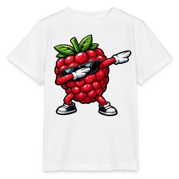 Dabbing Raspberry - Stanley/Stella MINI CREATOR Kids’ T-Shirt - white - Front - Maike (125cm)