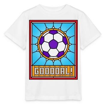 Ballon de football en vitrail - T-shirt bio MINI CREATOR Stanley/Stella Enfant - blanc - Devant - Maike (125cm)