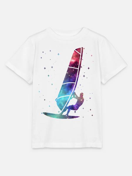 Windsurfen Windsurfer Weltraum Kinder Windsurf - Stanley/Stella Kinder T-Shirt MINI CREATOR  - Weiß
