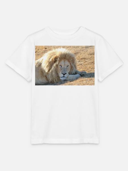 Löwenruhe im Savannenlicht - Stanley/Stella Kinder T-Shirt MINI CREATOR - Weiß